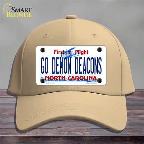 Go Demon Deacons Novelty License Plate Hat Cotton / Khaki