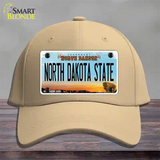 North Dakota State Novelty License Plate Hat Cotton / Khaki