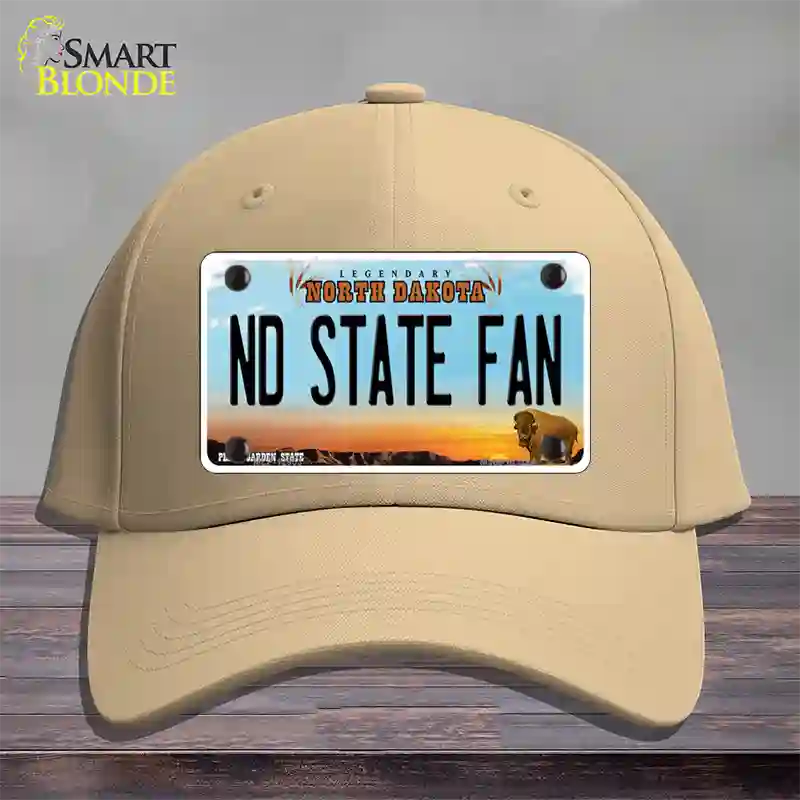 North Dakota State Fan Novelty License Plate Hat Cotton / Khaki