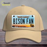 Bison Fan Novelty License Plate Hat Cotton / Khaki