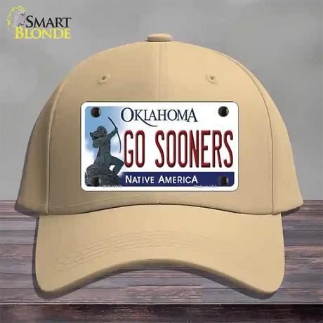 Go Sooners Novelty License Plate Hat Cotton / Khaki