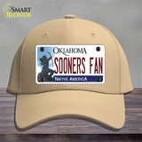 Sooners Fan Novelty License Plate Hat Cotton / Khaki