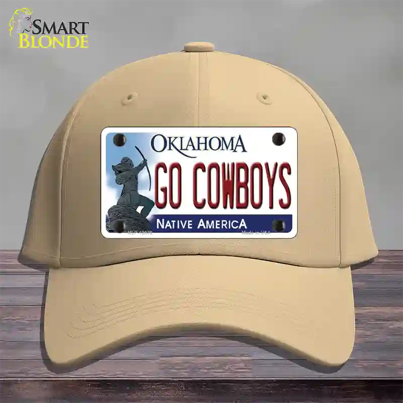 Go Cowboys Novelty License Plate Hat Cotton / Khaki