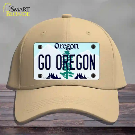 Go Oregon Novelty License Plate Hat Cotton / Khaki