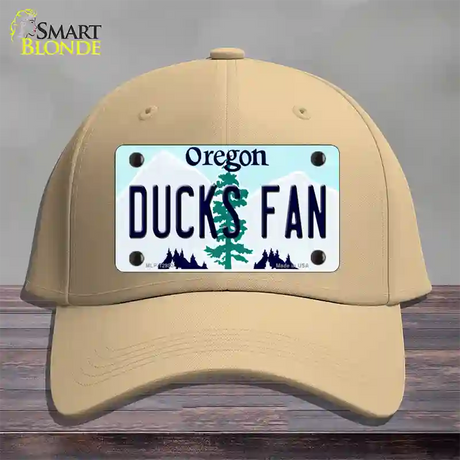 Ducks Fan Novelty License Plate Hat Cotton / Khaki