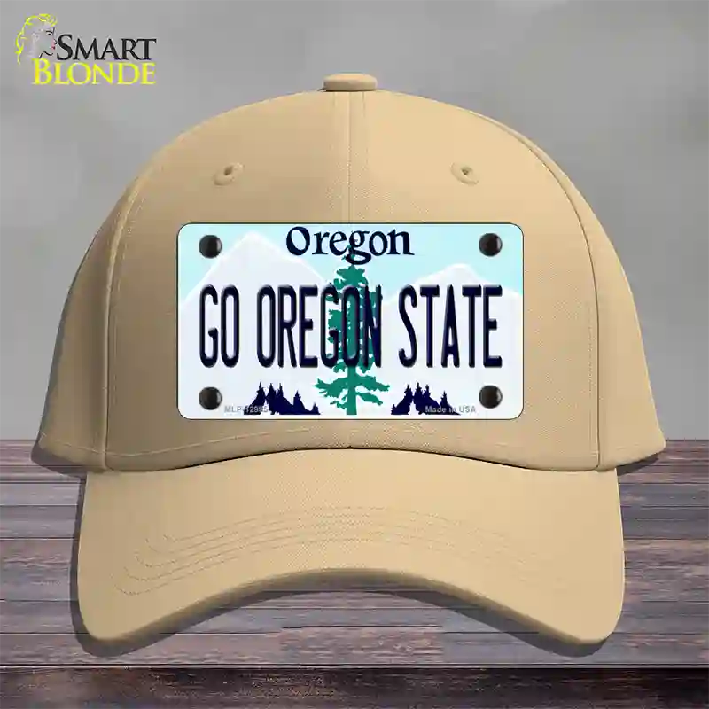 Go Oregon State Novelty License Plate Hat Cotton / Khaki