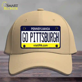 Go Pittsburgh Novelty License Plate Hat Cotton / Khaki