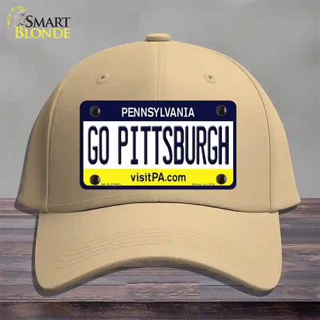 Go Pittsburgh Novelty License Plate Hat Cotton / Khaki