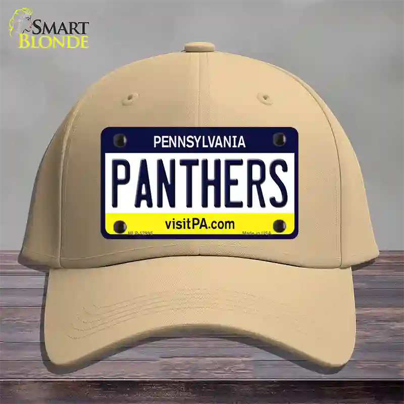 Panthers Novelty License Plate Hat Cotton / Khaki