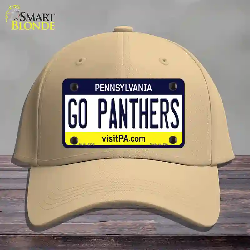 Go Panthers Novelty License Plate Hat Cotton / Khaki