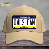 Owls Fan Novelty License Plate Hat Cotton / Khaki