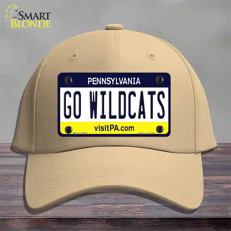 Go Wildcats Pennsylvania Novelty License Plate Hat Cotton / Khaki