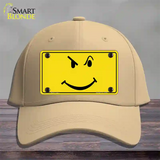 Defiant Smiley Novelty License Plate Hat Cotton / Khaki