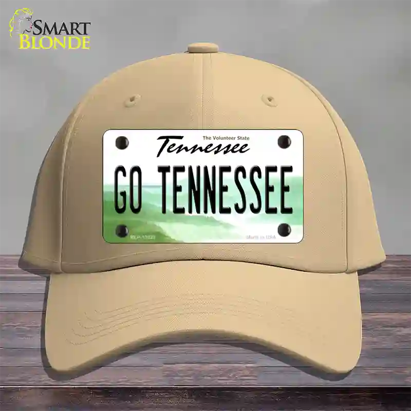 Go Tennessee Novelty License Plate Hat Cotton / Khaki