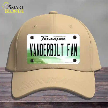 Vanderbilt Fan Novelty License Plate Hat Cotton / Khaki