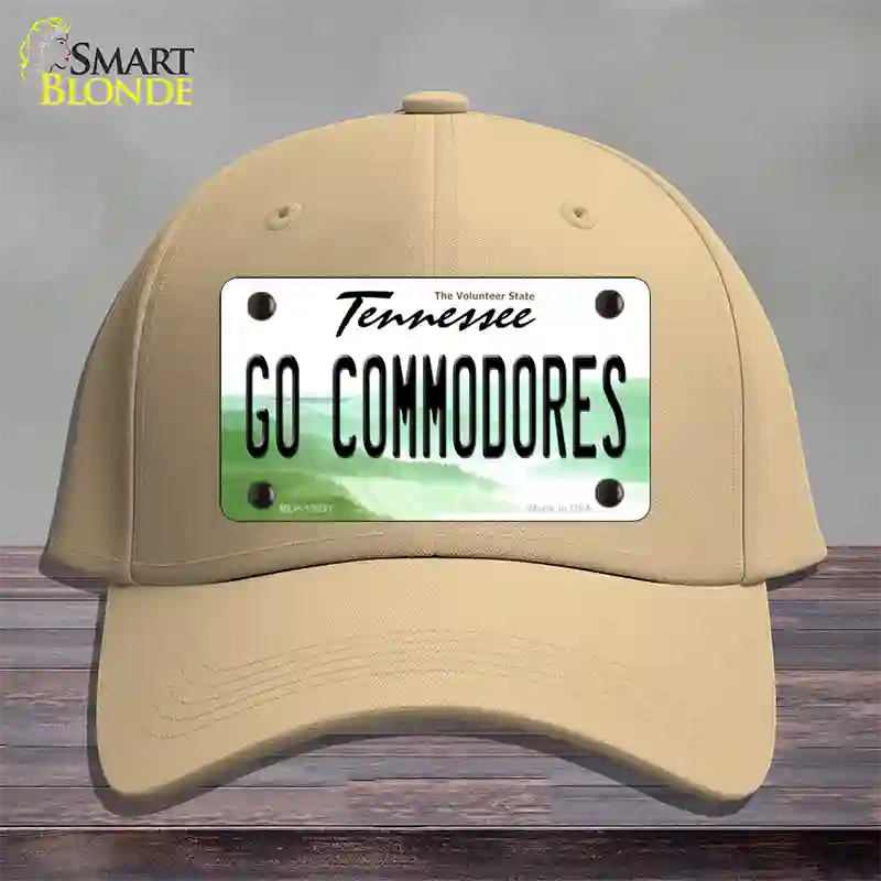 Go Commodores Novelty License Plate Hat Cotton / Khaki