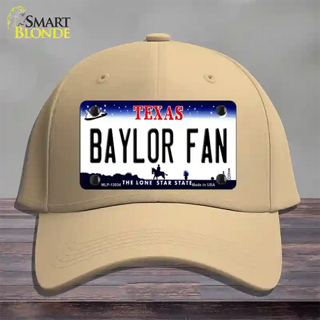 Baylor Fan Novelty License Plate Hat Cotton / Khaki