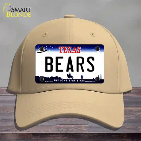 Bears Novelty License Plate Hat Cotton / Khaki