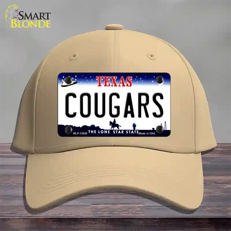 Cougars Novelty License Plate Hat Cotton / Khaki