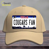 Cougars Fan Novelty License Plate Hat Cotton / Khaki