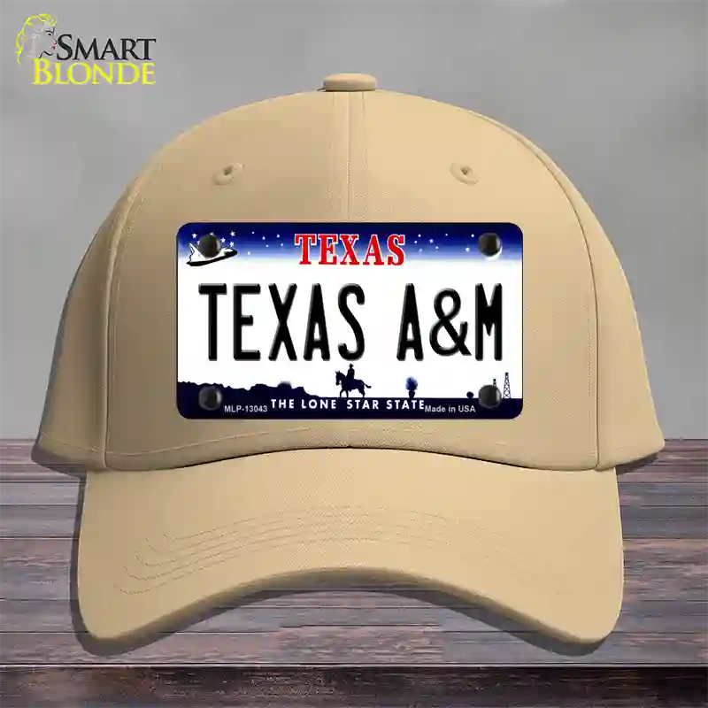 Texas A&M Novelty License Plate Hat Cotton / Khaki