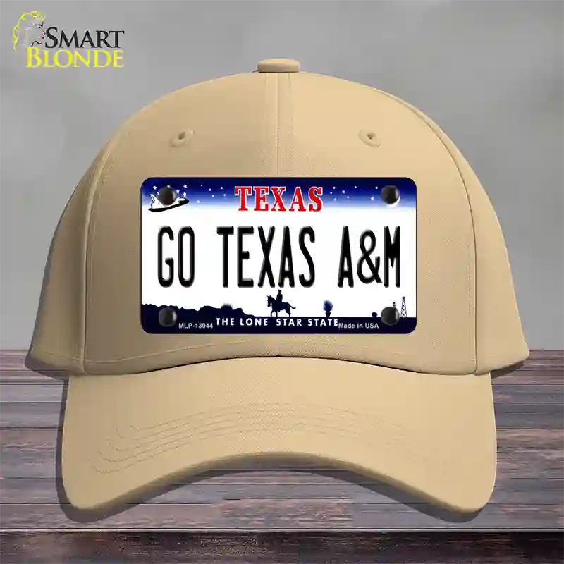 Go Texas A&M Novelty License Plate Hat Cotton / Khaki