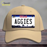 Aggies Texas Novelty License Plate Hat Cotton / Khaki