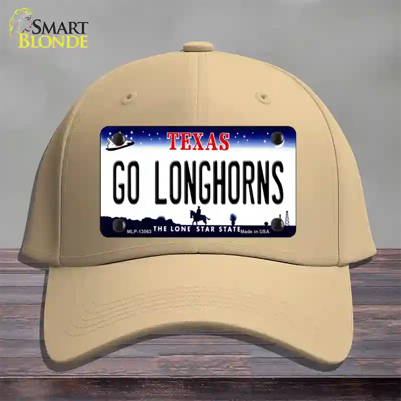 Go Longhorns Novelty License Plate Hat Cotton / Khaki