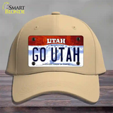 Go Utah Novelty License Plate Hat Cotton / Khaki