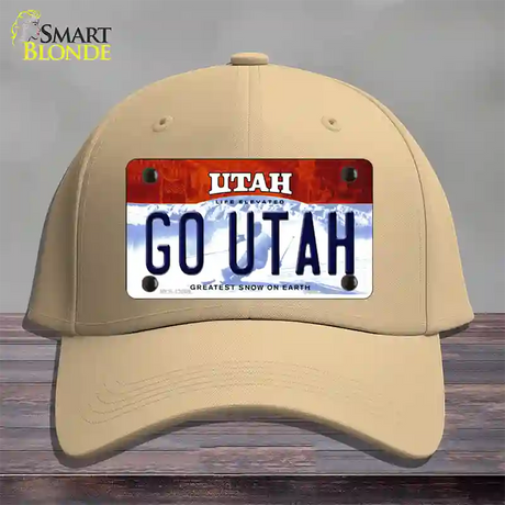 Go Utah Novelty License Plate Hat Cotton / Khaki