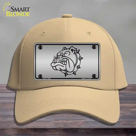 Bulldog Novelty License Plate Hat Cotton / Khaki