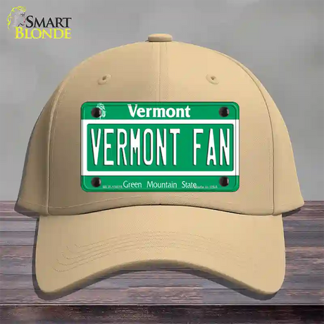 Vermont Fan Novelty License Plate Hat Cotton / Khaki