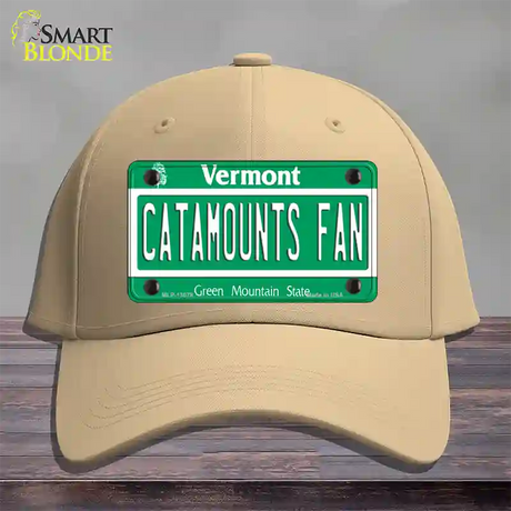 Catamounts Fan Novelty License Plate Hat Cotton / Khaki