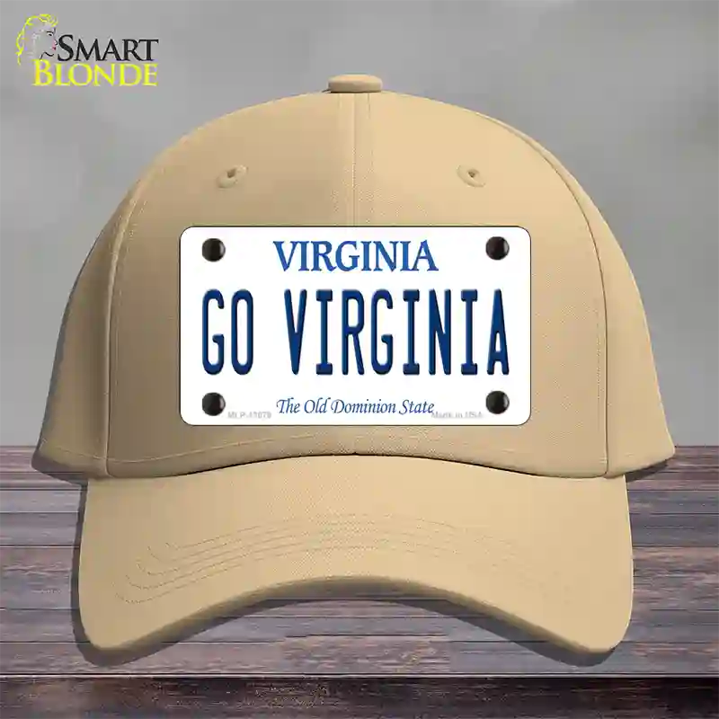 Go Virginia Novelty License Plate Hat Cotton / Khaki