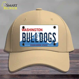 Bulldogs Washington State Novelty License Plate Hat Cotton / Khaki