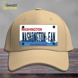 Washington Fan Novelty License Plate Hat Cotton / Khaki