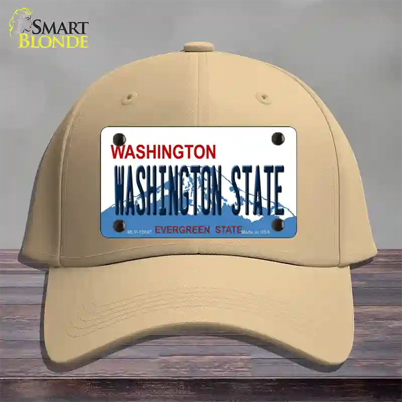 Washington State Univ Novelty License Plate Hat Cotton / Khaki