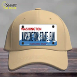 Washington State Fan Novelty License Plate Hat Cotton / Khaki