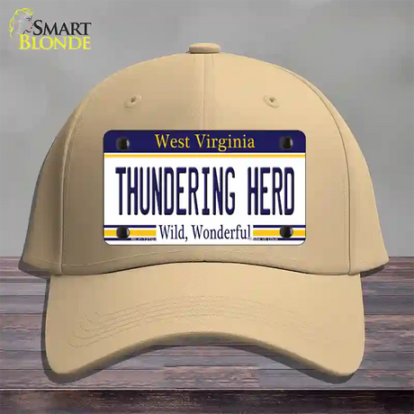 Thundering Herd Novelty License Plate Hat Cotton / Khaki