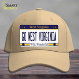 Go West Virginia Novelty License Plate Hat Cotton / Khaki