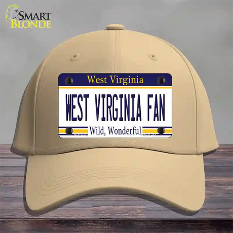 West Virginia Fan Novelty License Plate Hat Cotton / Khaki