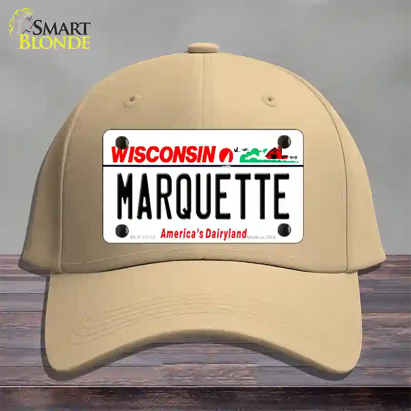 Marquette Novelty License Plate Hat Cotton / Khaki