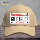 Go Eagles Wisconsin Novelty License Plate Hat Cotton / Khaki