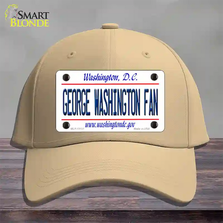 George Washington Fan Novelty License Plate Hat Cotton / Khaki