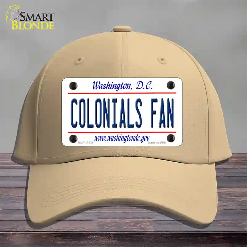 Colonials Fan Novelty License Plate Hat Cotton / Khaki