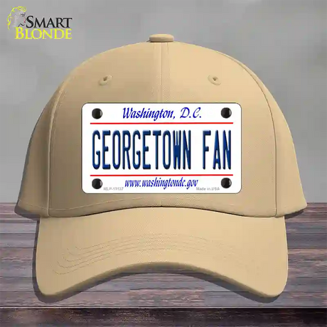 Georgetown Fan Novelty License Plate Hat Cotton / Khaki