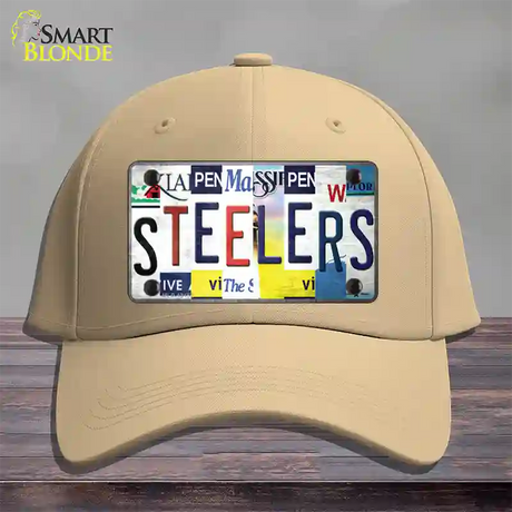 Steelers Strip Art Novelty License Plate Hat Tag Cotton / Khaki