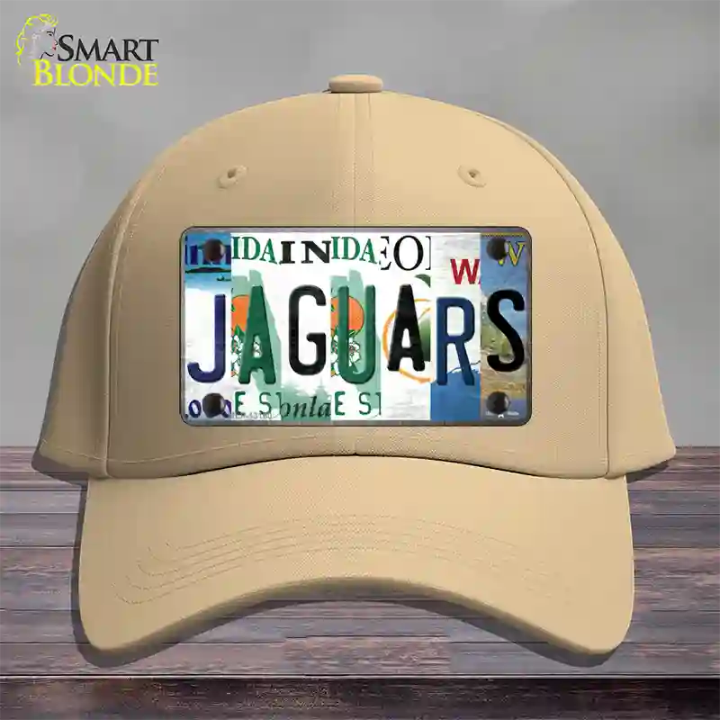 Jaguars Strip Art Novelty License Plate Hat Tag Cotton / Khaki