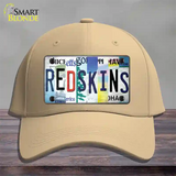 Redskins Strip Art Novelty License Plate Hat Tag Cotton / Khaki