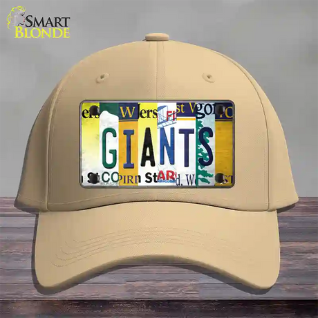 Giants Strip Art Novelty License Plate Hat Tag Cotton / Khaki